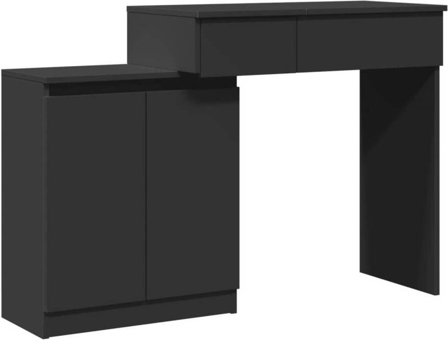 VidaXL Kaptafel met LED-verlichting 115x37x110 5 cm zwart