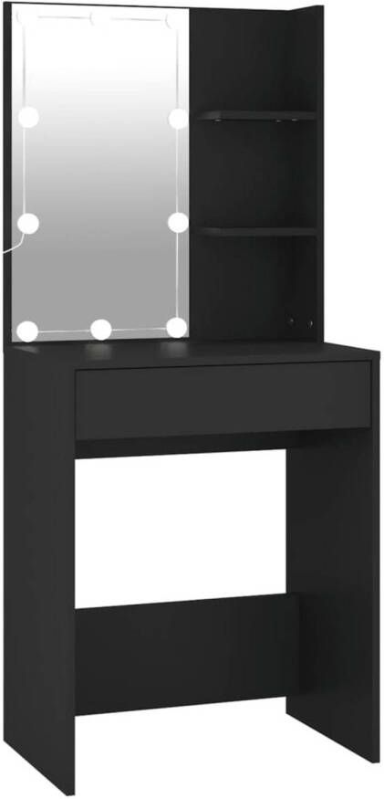 VidaXL Kaptafel met LED-verlichting 60x40x140 cm zwart