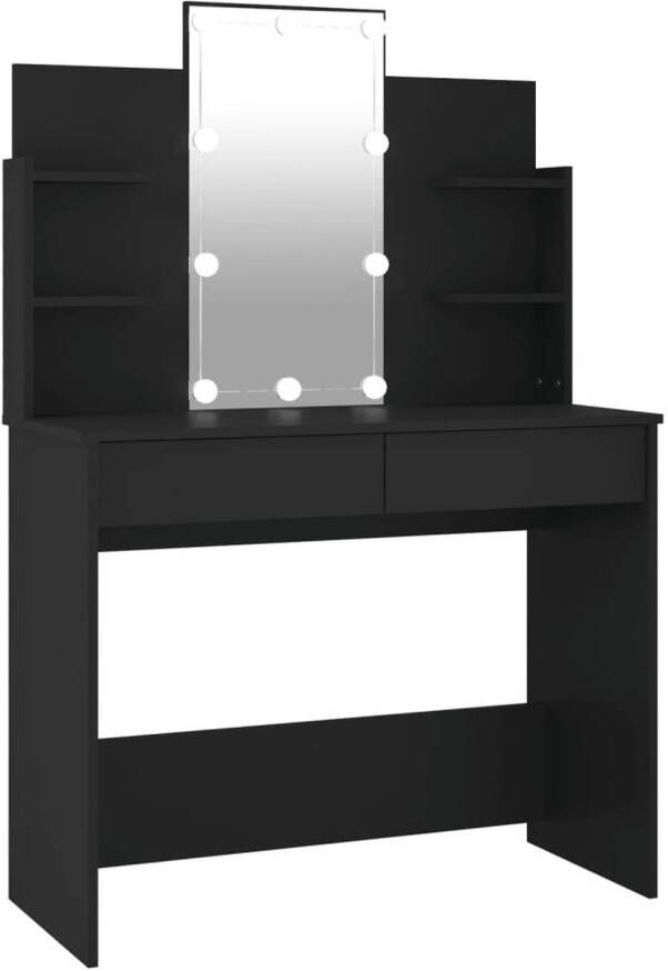 VidaXL Kaptafel met LED-verlichting 96x40x142 cm zwart