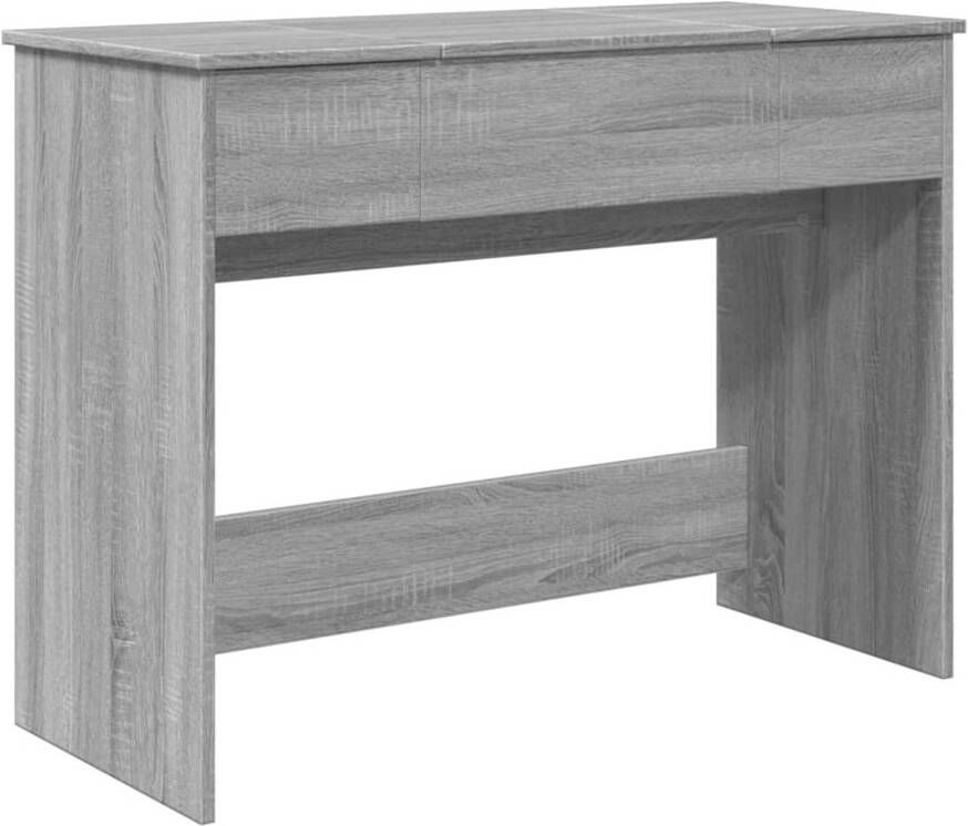 VidaXL Kaptafel met spiegel 100x45x76 cm grijs sonoma eikenkleurig