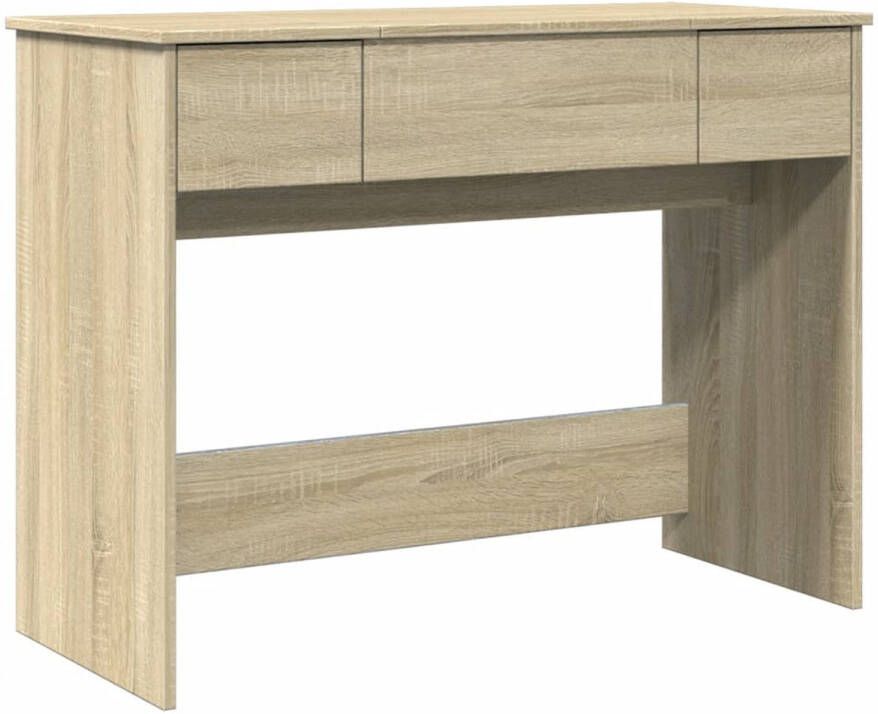 VidaXL Kaptafel met spiegel 100x45x76 cm sonoma eikenkleurig