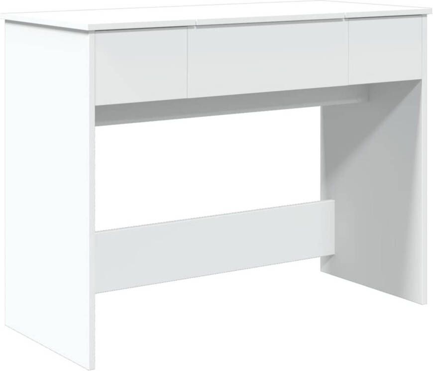 VidaXL Kaptafel met spiegel 100x45x76 cm wit