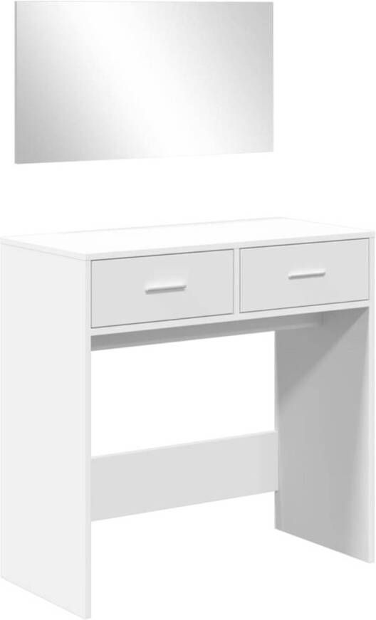 VidaXL Kaptafel met spiegel 80x39x80 cm wit