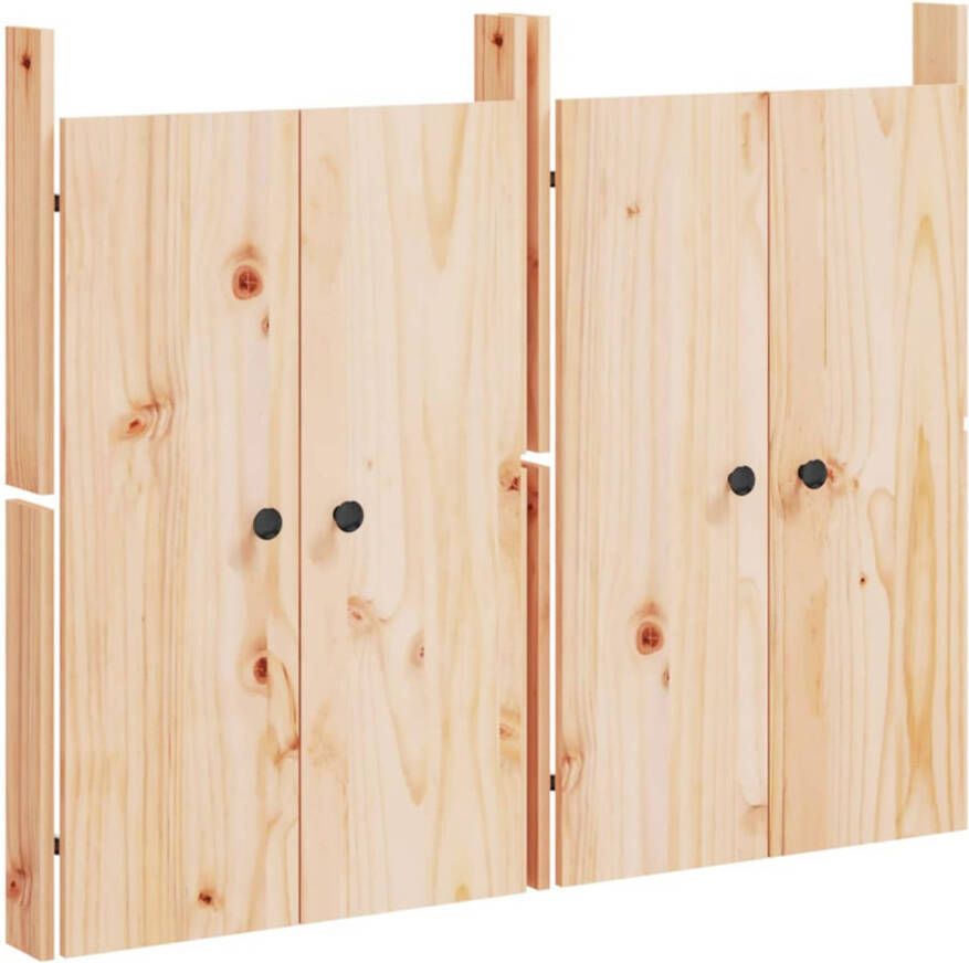 VidaXL Kastdeurtjes voor buitenkeuken 2 st 50x9x82 cm grenenhout