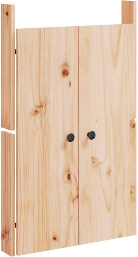 VidaXL Kastdeurtjes voor buitenkeuken 50x9x82 cm massief grenenhout