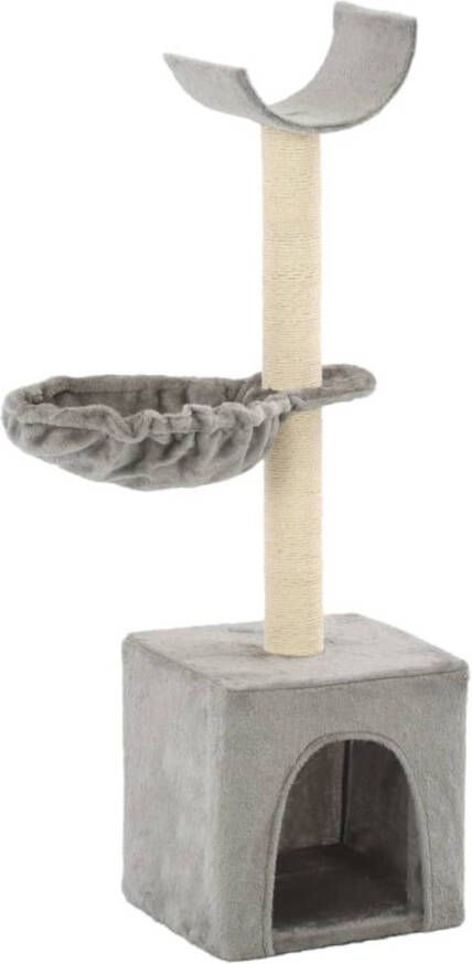 VidaXL Kattenkrabpaal met sisal krabpalen 105 cm grijs