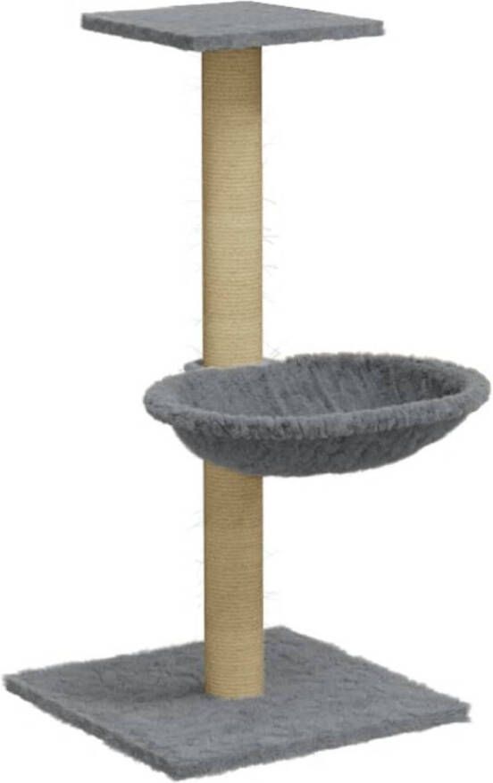 VidaXL Kattenmeubel met sisal krabpaal 74 cm lichtgrijs