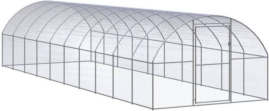 VidaXL Kippenren 3x10x2 m gegalvaniseerd staal