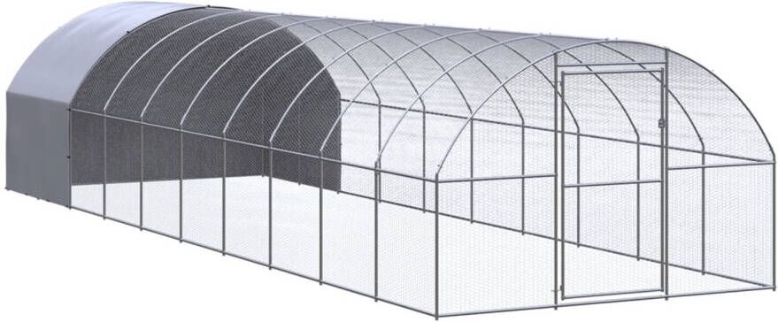 VidaXL Kippenren 3x10x2 m gegalvaniseerd staal