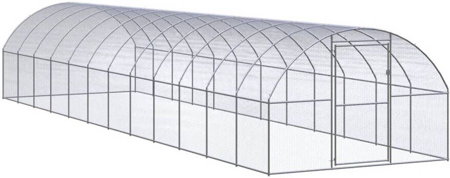 VidaXL Kippenren 3x12x2 m gegalvaniseerd staal