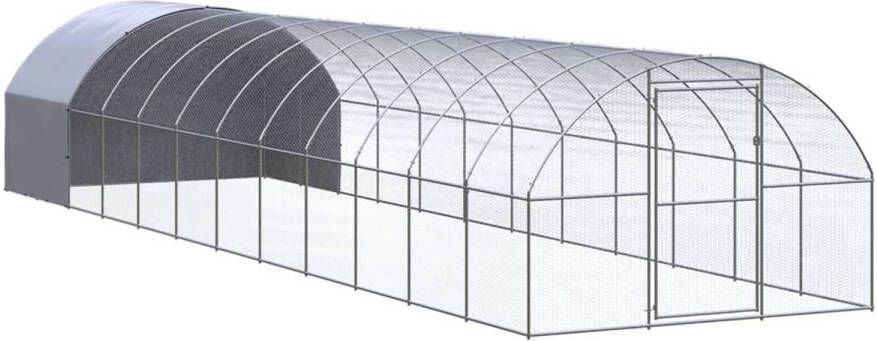 VidaXL Kippenren 3x12x2 m gegalvaniseerd staal