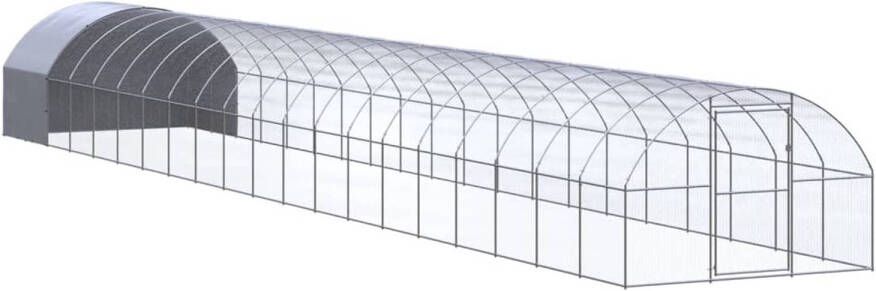 VidaXL Kippenren 3x20x2 m gegalvaniseerd staal