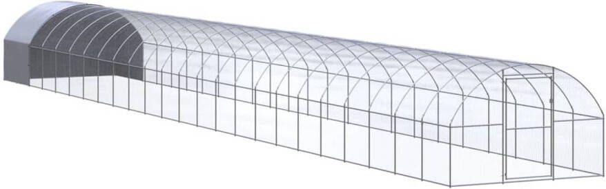 VidaXL Kippenren 3x24x2 m gegalvaniseerd staal