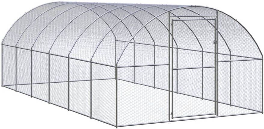 VidaXL Kippenren 3x6x2 m gegalvaniseerd staal