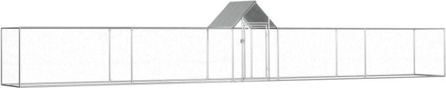 VidaXL Kippenren 9x1x1 5 m gegalvaniseerd staal