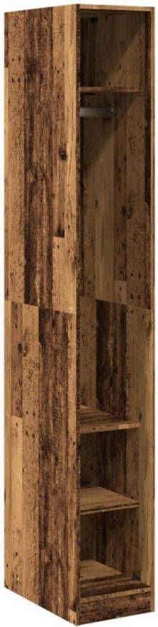 VidaXL Kledingkast 30x50x200 cm bewerkt hout oud hout