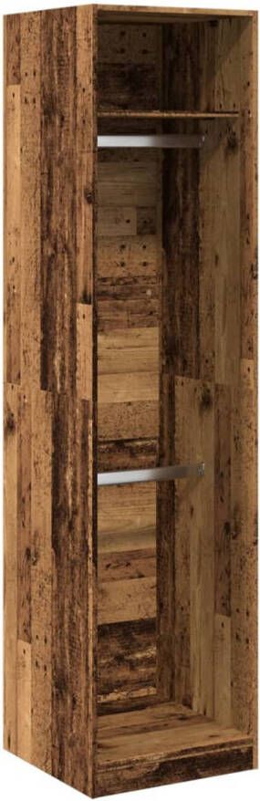 VidaXL Kledingkast 50x50x200 cm bewerkt hout oud hout