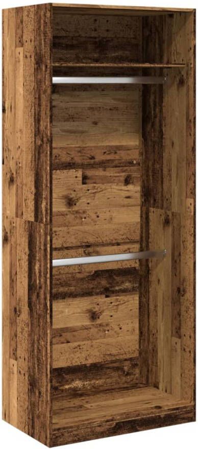 VidaXL Kledingkast 80x50x200 cm bewerkt hout oud hout