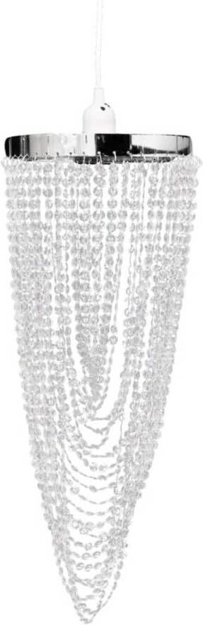 VidaXL Kroonluchter met kristallen 22 x 58 cm Transparant