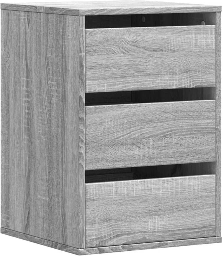 VidaXL Ladekast 40x41x58 cm bewerkt hout grijs sonoma eikenkleurig