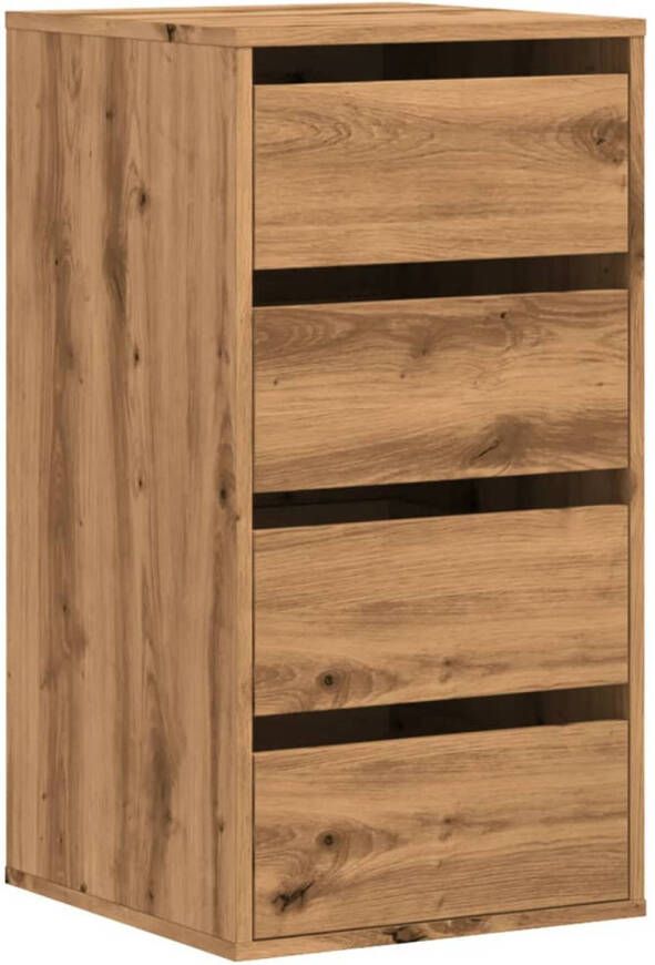 VidaXL Ladekast 40x41x76 cm bewerkt hout artisanaal eikenkleurig