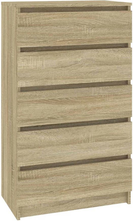 VidaXL Ladekast 60x36x103 cm bewerkt hout sonoma eikenkleurig