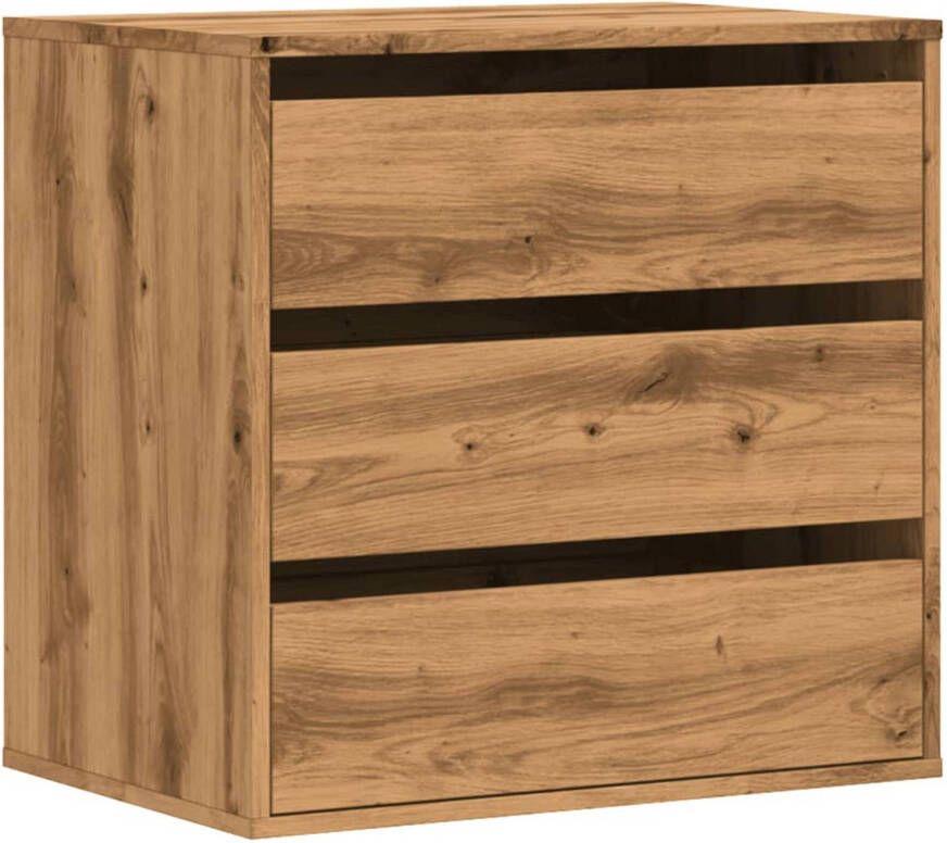 VidaXL Ladekast 60x41x58 cm bewerkt hout artisanaal eikenkleurig