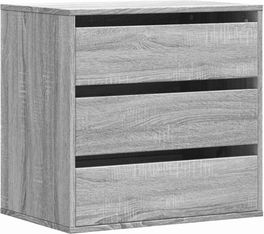 VidaXL Ladekast 60x41x58 cm bewerkt hout grijs sonoma eikenkleurig