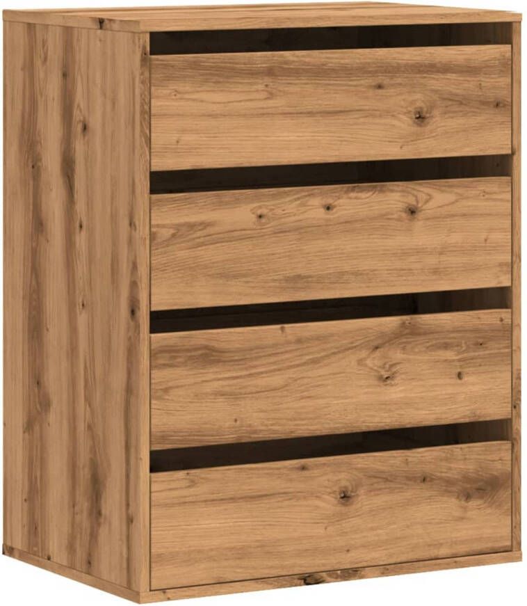 VidaXL Ladekast 60x41x76 cm bewerkt hout artisanaal eikenkleurig