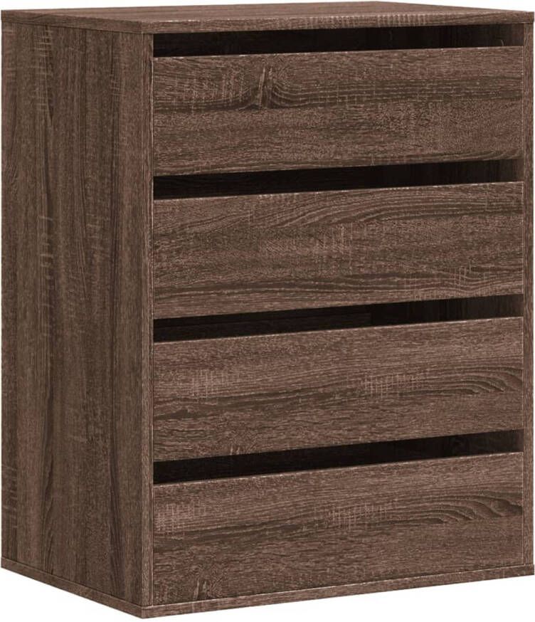 VidaXL Ladekast 60x41x76 cm bewerkt hout bruin eikenkleurig