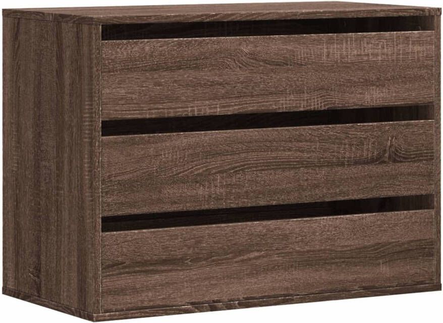 VidaXL Ladekast 80x41x58 cm bewerkt hout bruin eikenkleurig