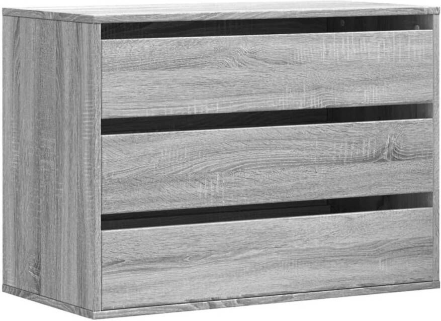 VidaXL Ladekast 80x41x58 cm bewerkt hout grijs sonoma eikenkleurig