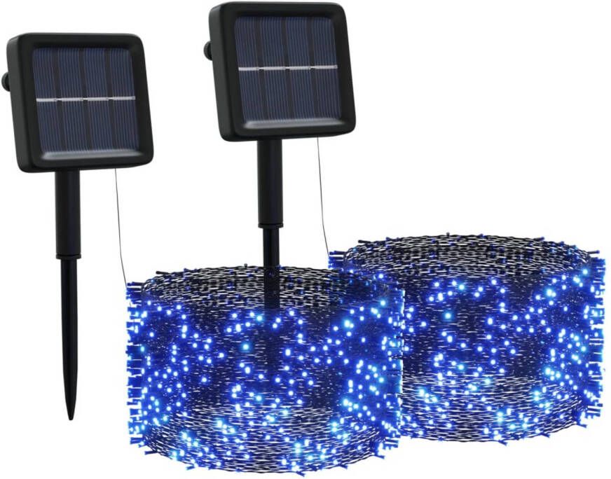 Prolenta Premium Lichtsnoeren 2 st met 2x200 LED's solar binnen buiten blauw