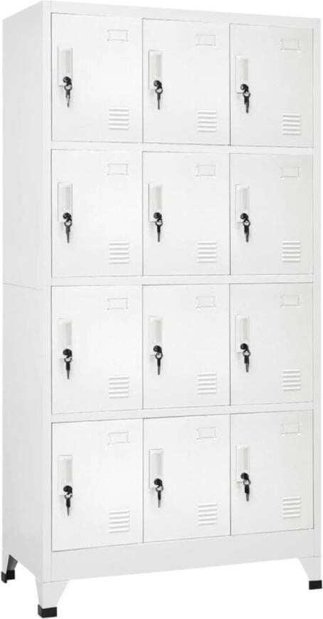 VidaXL Lockerkast met 12 compartimenten 90x45x180 cm