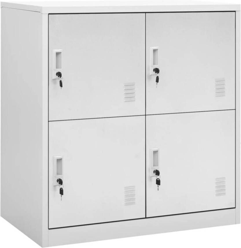 VidaXL Lockerkasten 2 st 90x45x92 5 cm staal lichtgrijs