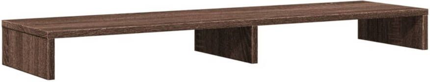 VidaXL Monitorstandaard 100x27x10 cm bewerkt hout bruin eikenkleurig