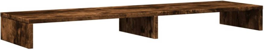 VidaXL Monitorstandaard 100x27x10 cm bewerkt hout gerookt eikenkleurig