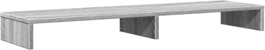 VidaXL Monitorstandaard 100x27x10 cm bewerkt hout grijs sonoma eiken