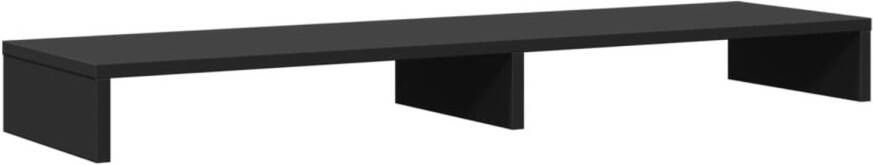 VidaXL Monitorstandaard 100x27x10 cm bewerkt hout zwart