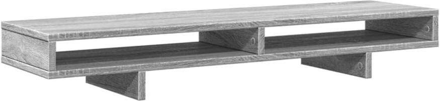 VidaXL Monitorstandaard 100x27x15 cm bewerkt hout grijs sonoma eiken