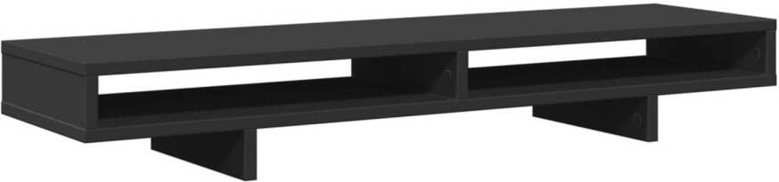 VidaXL Monitorstandaard 100x27x15 cm bewerkt hout zwart