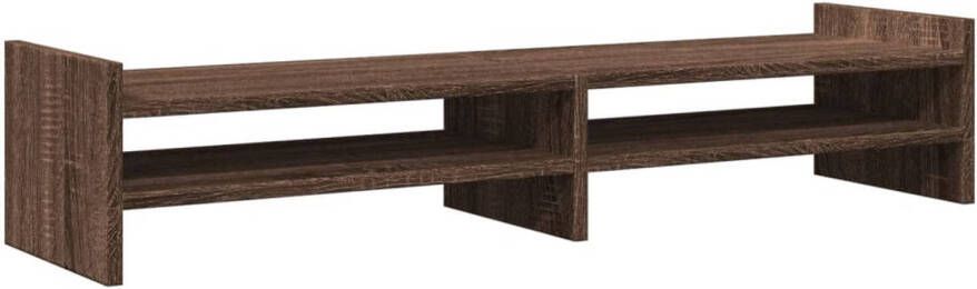 VidaXL Monitorstandaard 100x27x20 cm bewerkt hout bruin eikenkleurig