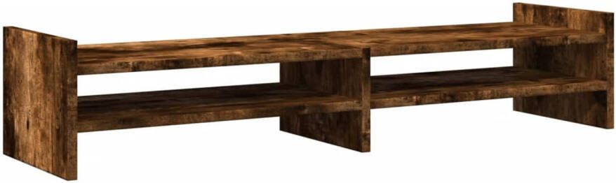 VidaXL Monitorstandaard 100x27x20 cm bewerkt hout gerookt eikenkleurig