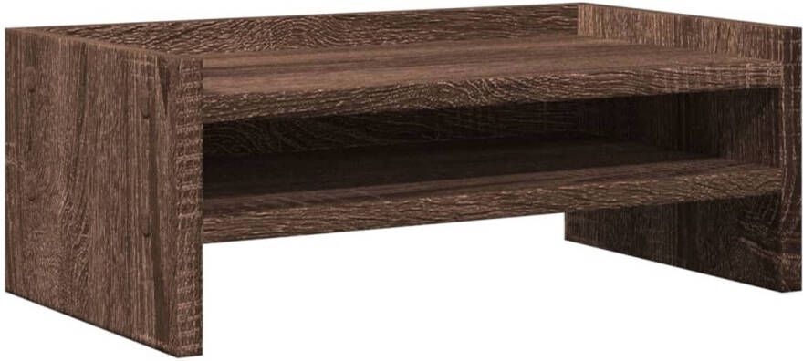 VidaXL Monitorstandaard 42x24x16 cm bewerkt hout bruin eikenkleurig