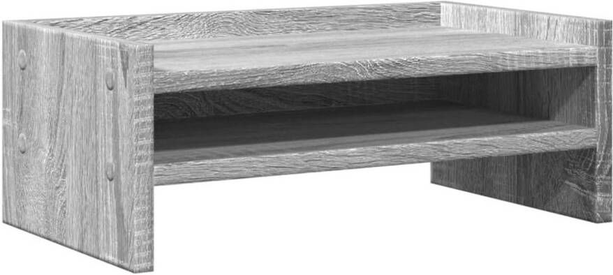 VidaXL Monitorstandaard 42x24x16 cm bewerkt hout grijs sonoma eiken