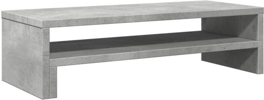 VidaXL Monitorstandaard 54x22x15 cm bewerkt hout betongrijs