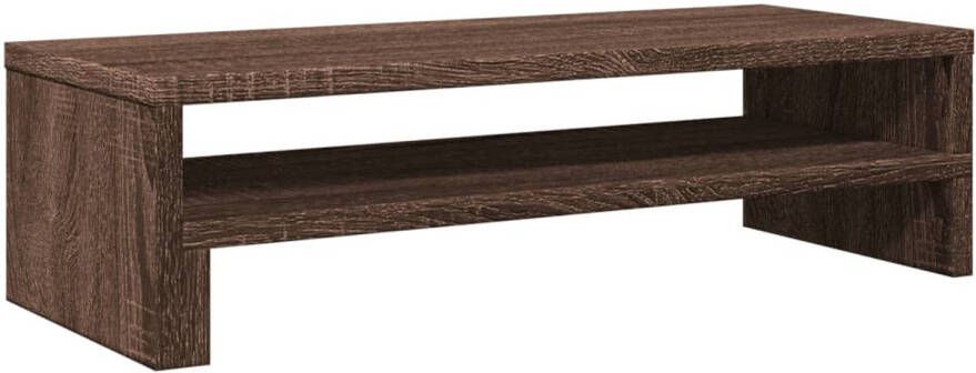 VidaXL Monitorstandaard 54x22x15 cm bewerkt hout bruin eikenkleurig