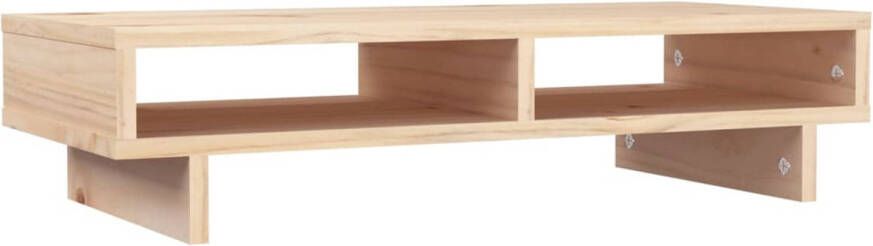 VidaXL Monitorstandaard 60x27x14 cm massief grenenhout