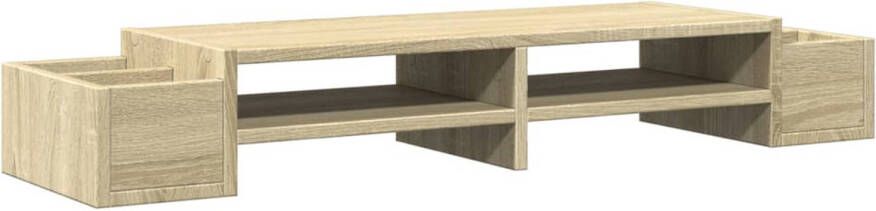 VidaXL Monitorstandaard opbergruimte 100x27x15 cm hout sonoma eiken