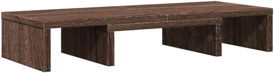 VidaXL Monitorstandaard verstelbaar 60x24x10 5 cm hout bruin eiken